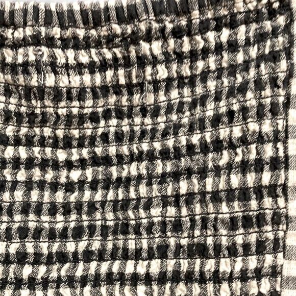 URBAN OUTFITTERS Rita Gingham Flutter Sleeve Button Cropped Top Womens Large - Picture 13 of 14